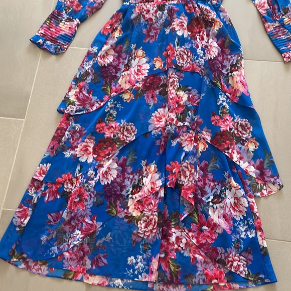 MISA Los Angeles floral, tiered, midi/maxi dress, long sleeve - Picture 9 of 16
